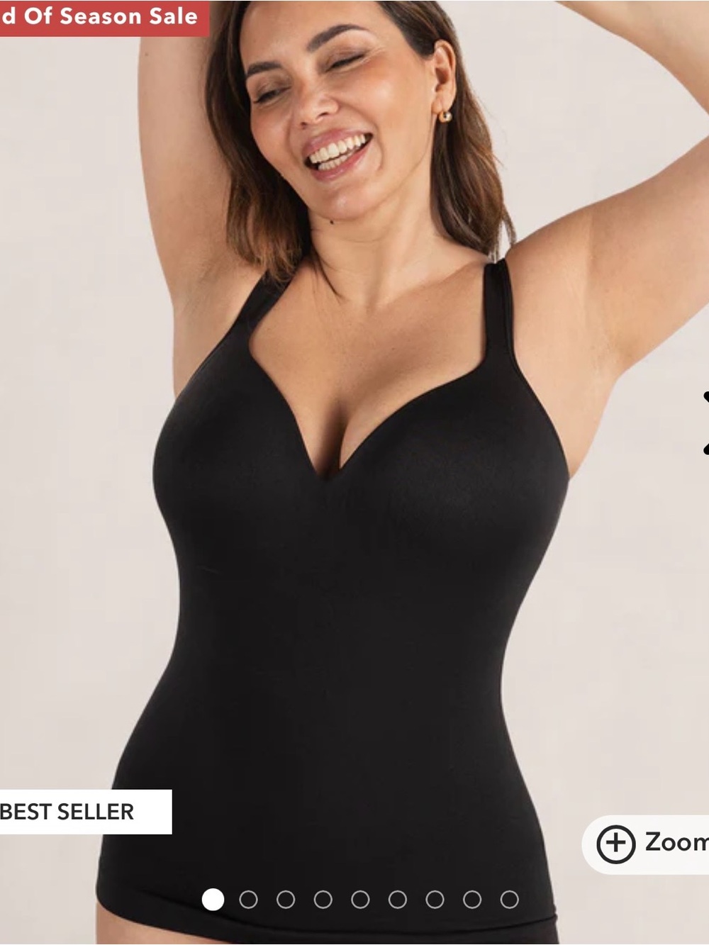 Shapermint Black Seamless Shaping Camisole